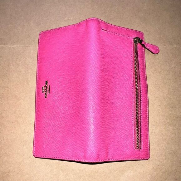 COACH Slim Wallet Pink w Gold Hardware PreLoved Excellent Condition AUTHENTIC - Picture 3 of 5